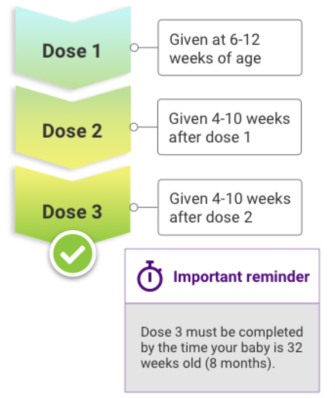 View the Dosing Schedule for RotaTeq® (Rotavirus Vaccine, Live, Oral, Pentavalent)